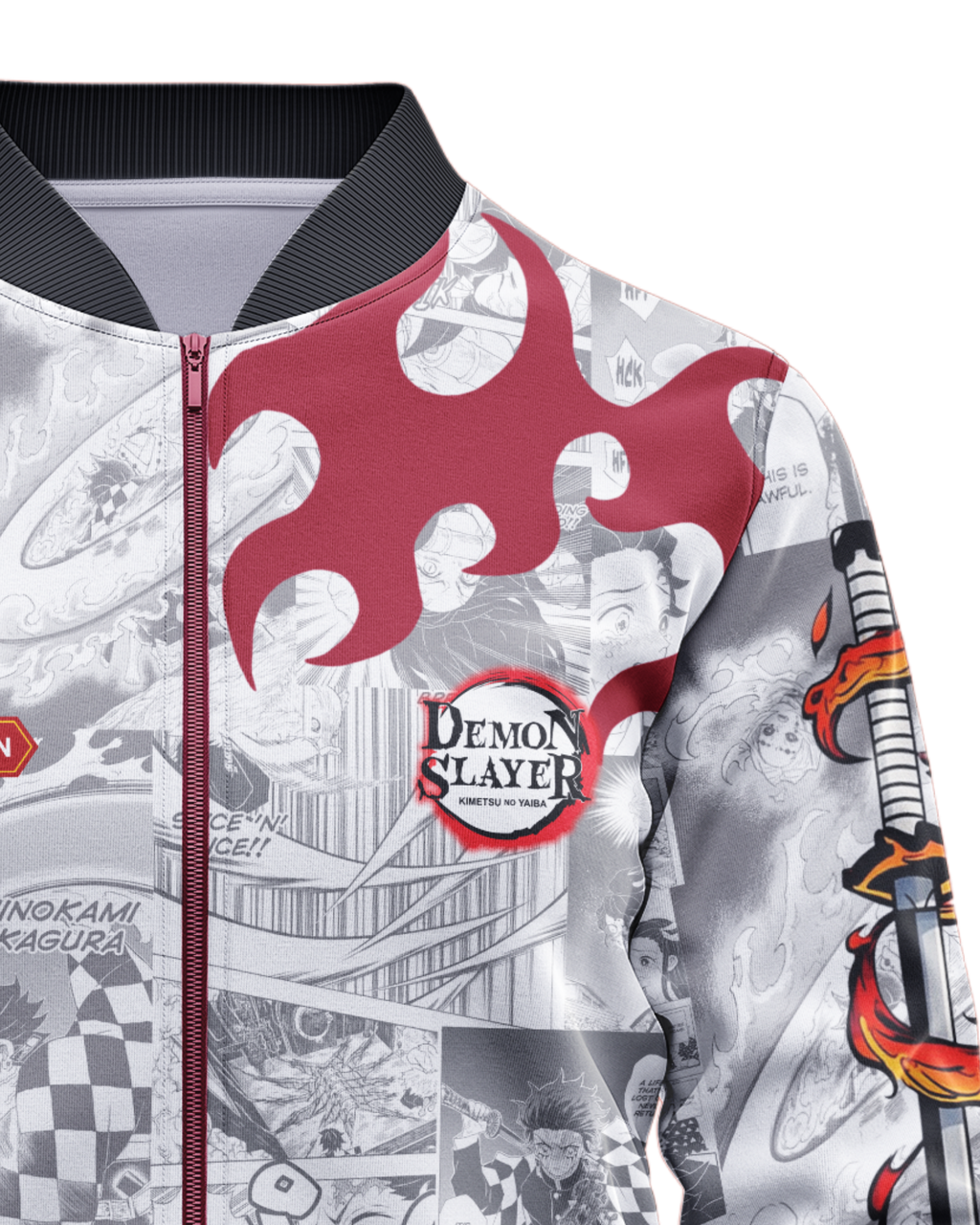 Tanjiro Kamado Manga Panel Bomber Jacket – Demon Slayer Anime Style streetwear