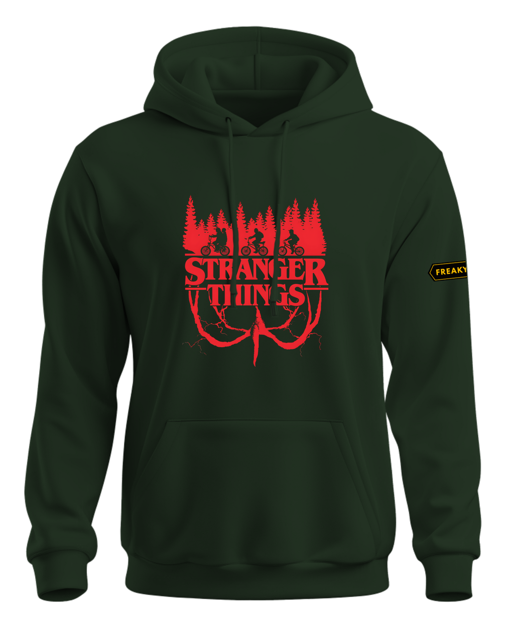 The Upside Down Silhouette Graphic Unisex Hoodie - Premium Cotton