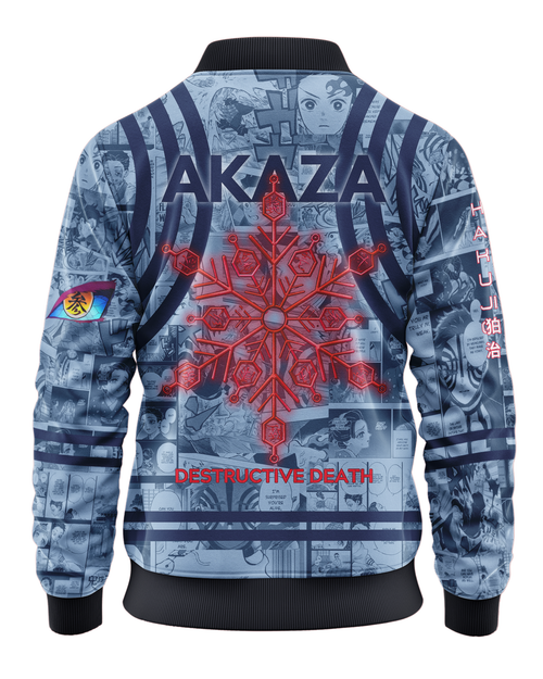 Akaza Demon Slayer Manga Panel Bomber Jacket – Fierce Anime Streetwear