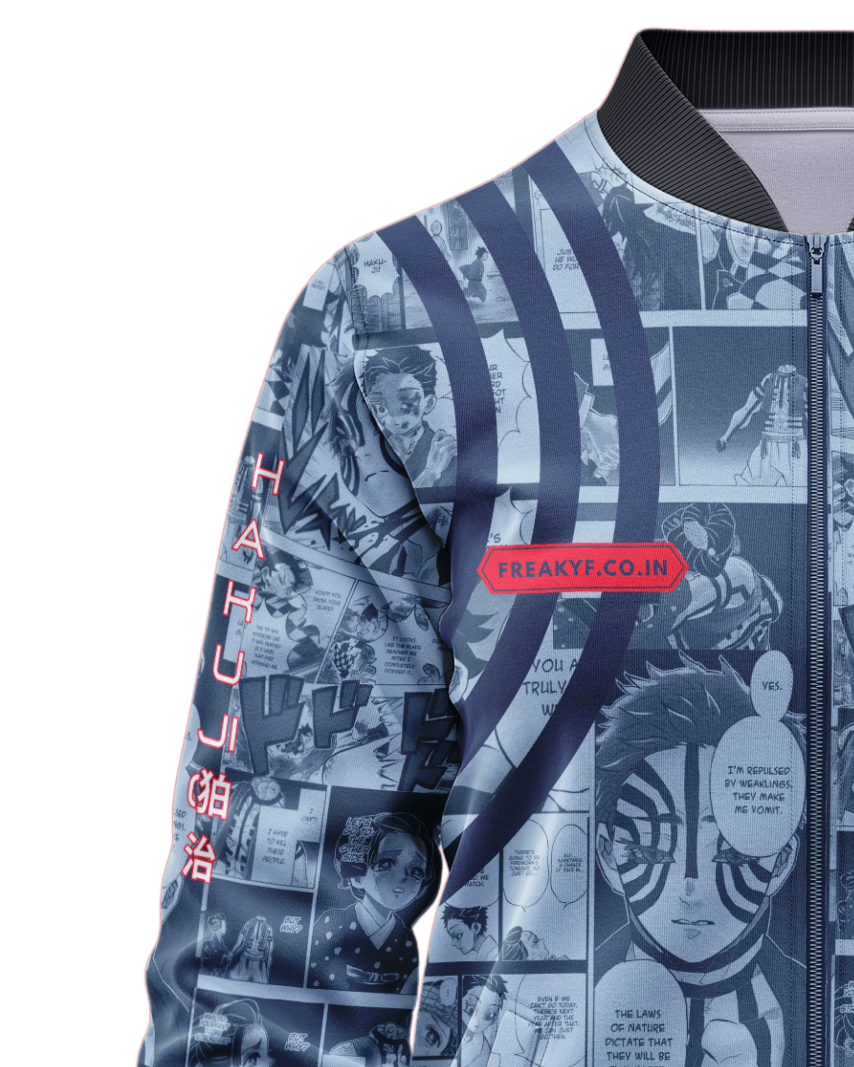Akaza Demon Slayer Manga Panel Bomber Jacket – Fierce Anime Streetwear