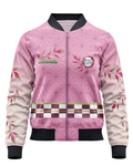 Nezuko Kamado Cropped Bomber Jacket – Popular Demon Slayer Anime Style streetwear Jacket