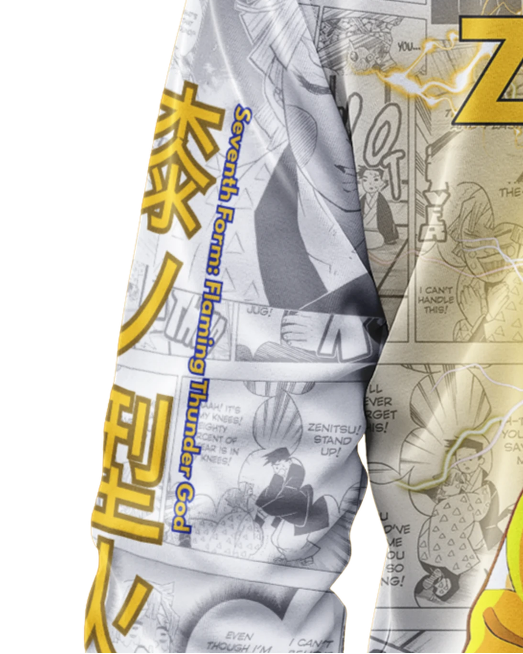 Zenitsu Flaming Thunder God - Demon slayer Anime Style streetwear Bomber Jacket