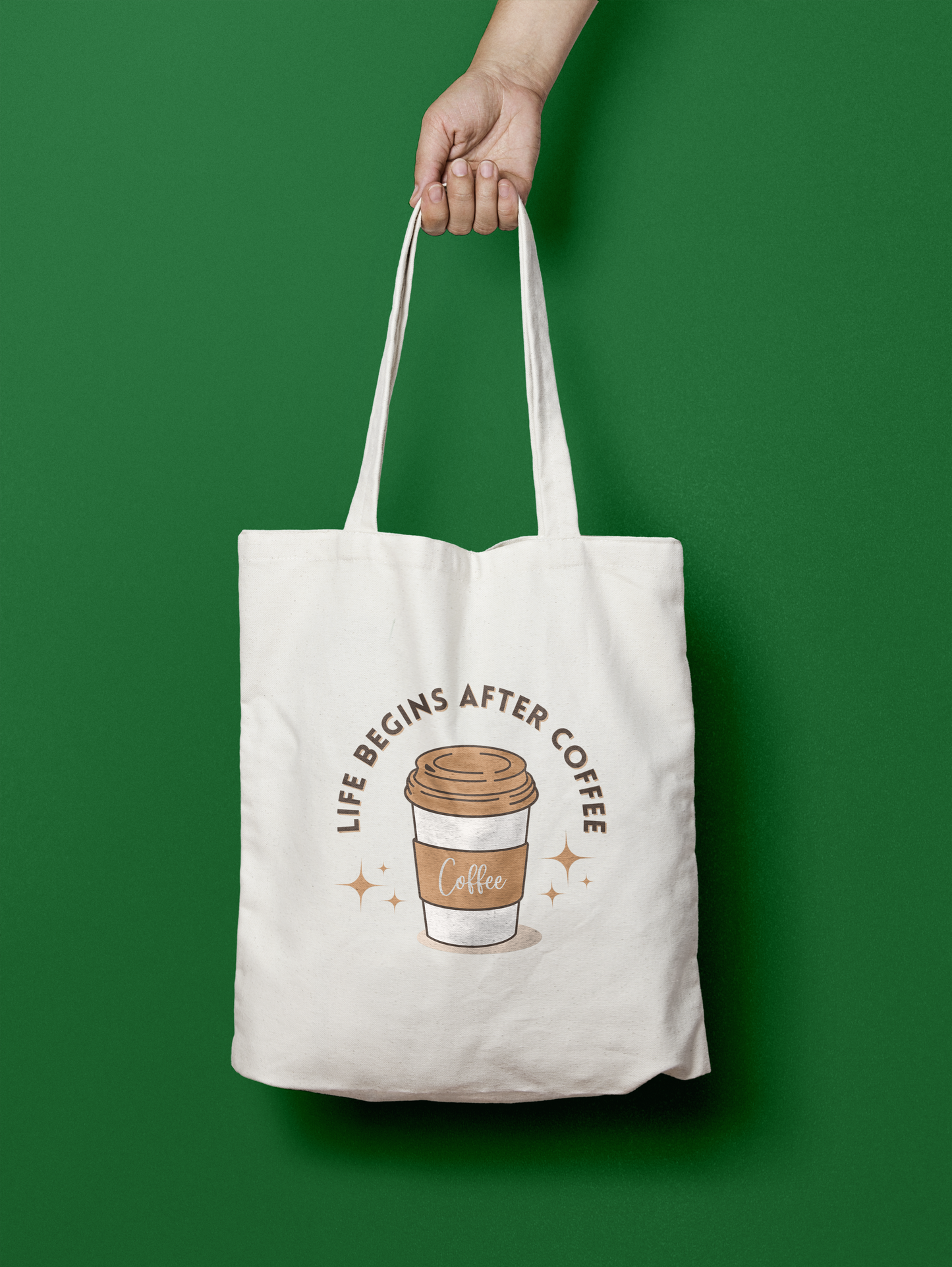 Life Begins After Coffee Zipper Tote Bag